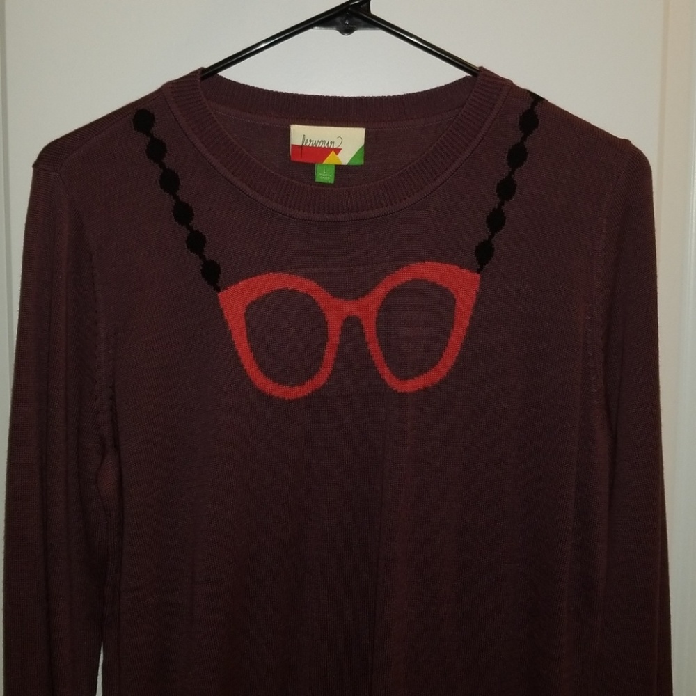 Modcloth Eyeglasses Sweater